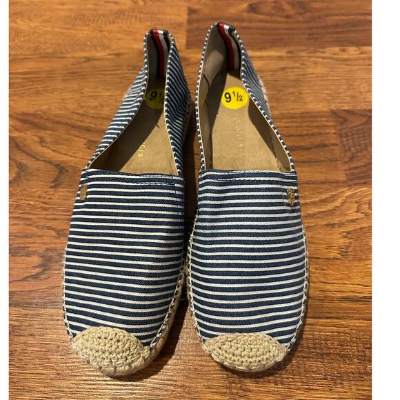 Tommy Hilfiger Women’s Striped Espadrille Flats Blue SZ 9.5 NWOB – Coastal Vibes - Picture 3 of 9